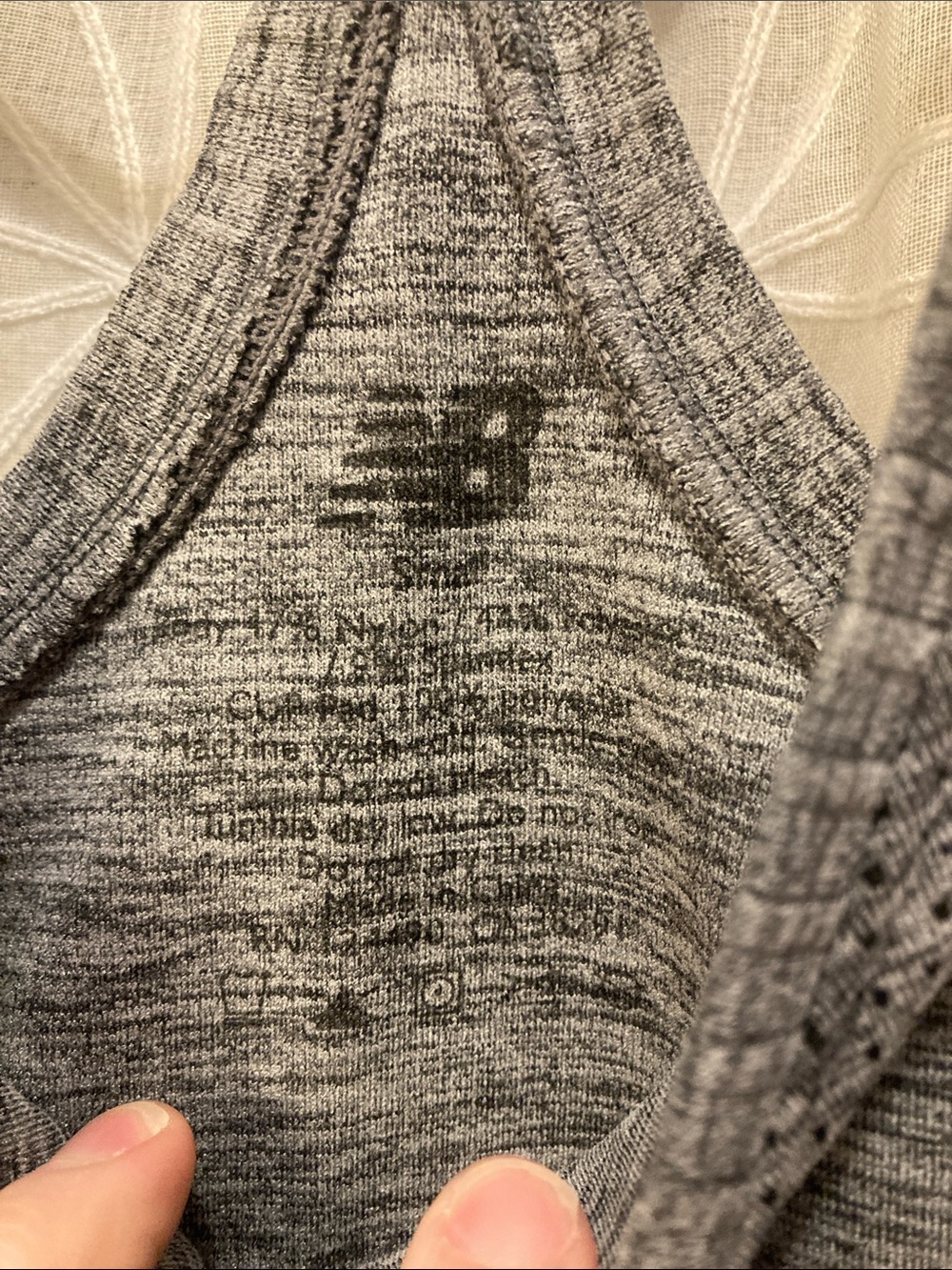 New Balance Heather Gray Racerback Performance Tank - Picture 2 of 5